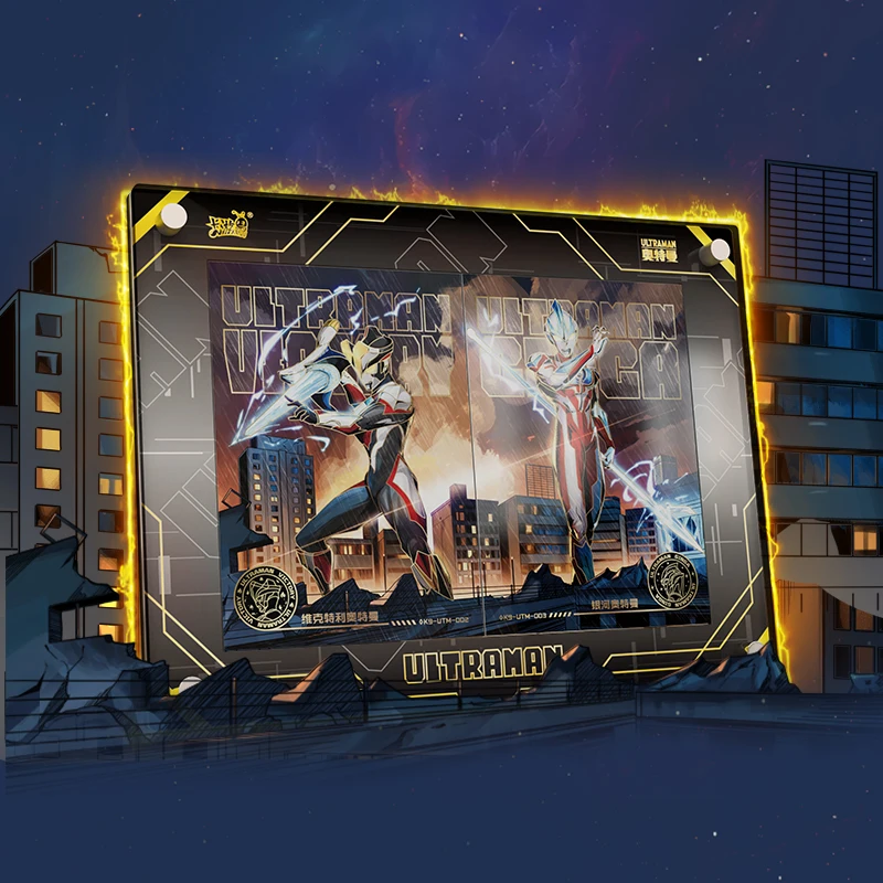 Металлическая Серебряная демонстрационная подставка KAYOU Ultraman Blazar Card Brick Ginga Victory