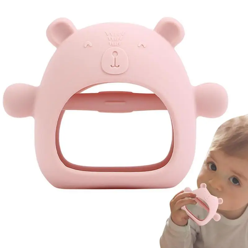 

Детский Прорезыватель для зубов | Искусственная кожа пищевого класса | Термостойкая варежка в форме милого медведя для защиты от падения