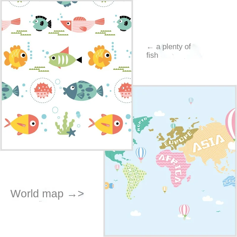 Коврик детский складной нескользящий толщина 1 см 200x180 | Дом и сад