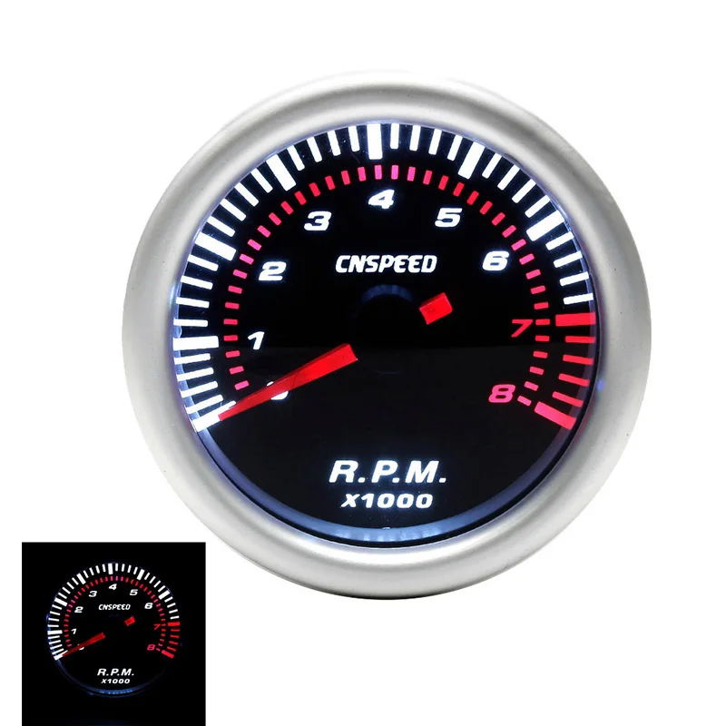 CNSPEED 2-дюймовый 52 мм Автомобильный Фонарь 0-8000 об/мин 12 В Универсальный