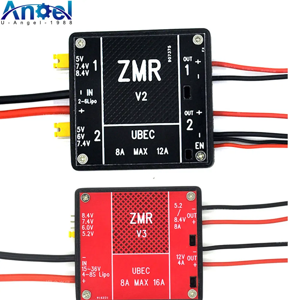 

ZMR 8A Dual UBEC V1 V2 V3 Dual BEC Input Voltage 2-6S Lipo / 4-8S BEC for RC Quadcopter FPV Racing Drone Spare Parts DIY Models