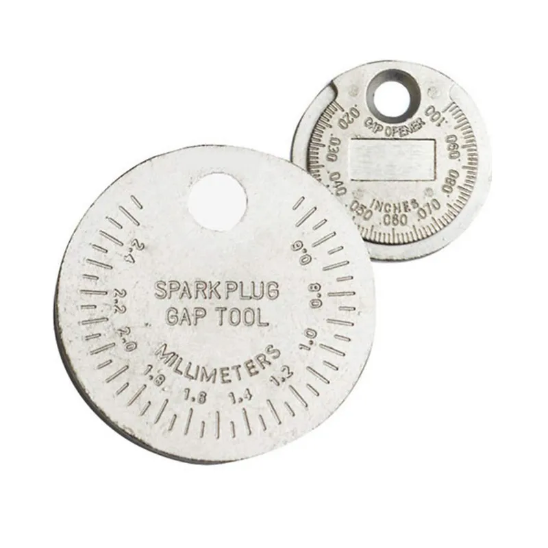 

1 шт. Свеча зажигания, инструмент для измерения, монетного типа, 0,6-2,4 мм, диапазон свечей зажигания, датчик зазора, щуп, инструменты для ремонта автомобиля
