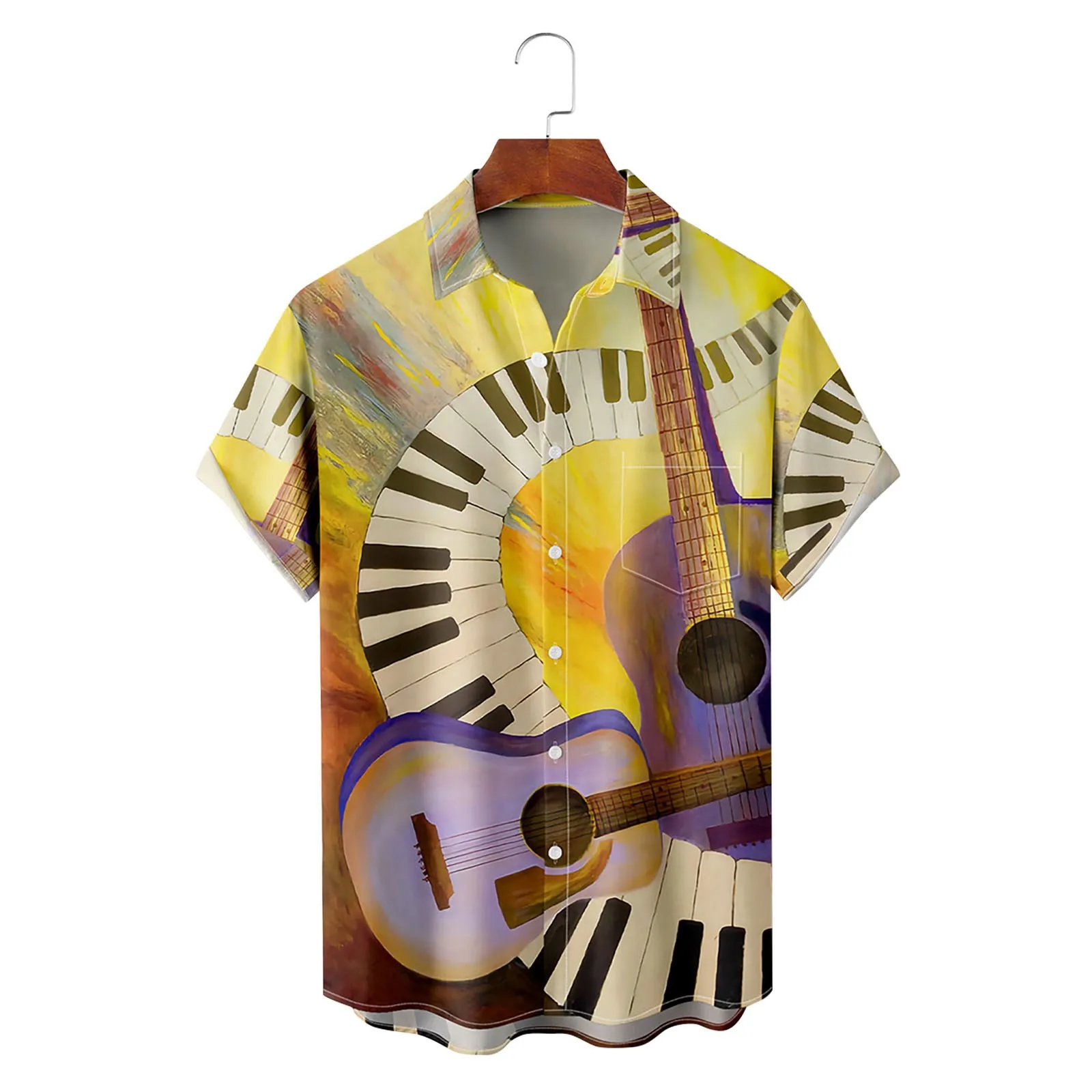 

2023 3D Print Painting Floral Hawaiian Shirt Men Women Turn Down Collar Vintage Street Men's Shirts All- Solid Shirts