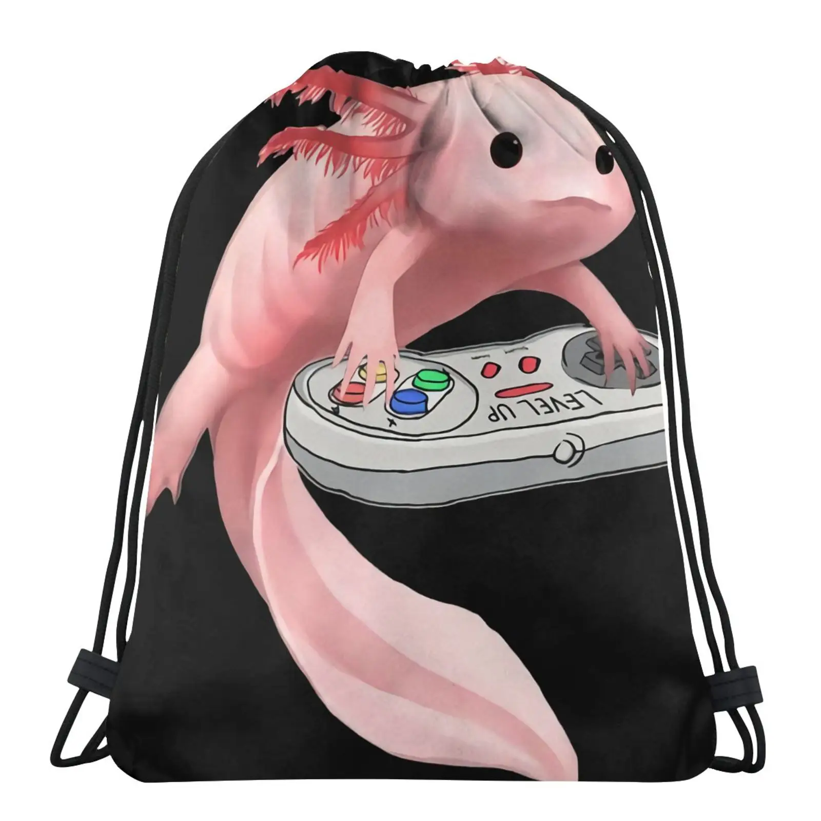 

Белая сумка Axolotl для игр в рыбе, сумка, сумка, тканевый рюкзак, сумка, рюкзак на шнурке, рюкзак, Детская тканевая сумка