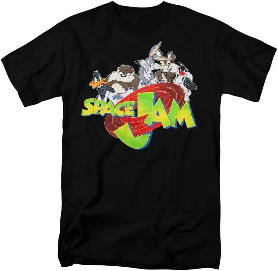 Футболка Space Jam — мужские классические футболки хлопковая рубашка унисекс с