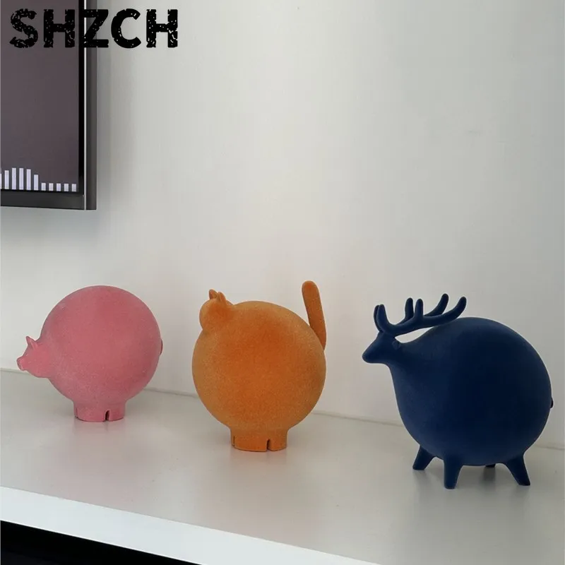 Фото MOMO Piggy - украшение для тумбы под телевизор, для гостиной, декор с мягким освещением, высококачественная светотехника, декор для прихожей. №4