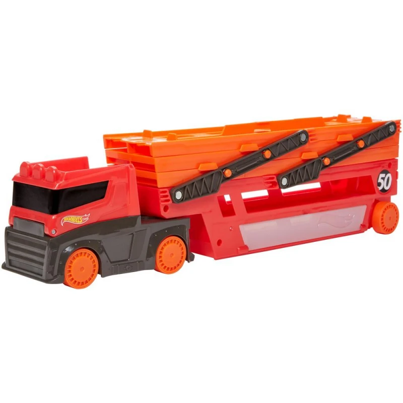 Машинка Mattel Hot Wheels Мега грузовик с хранилищем для машинок GHR48|Наземный транспорт| |