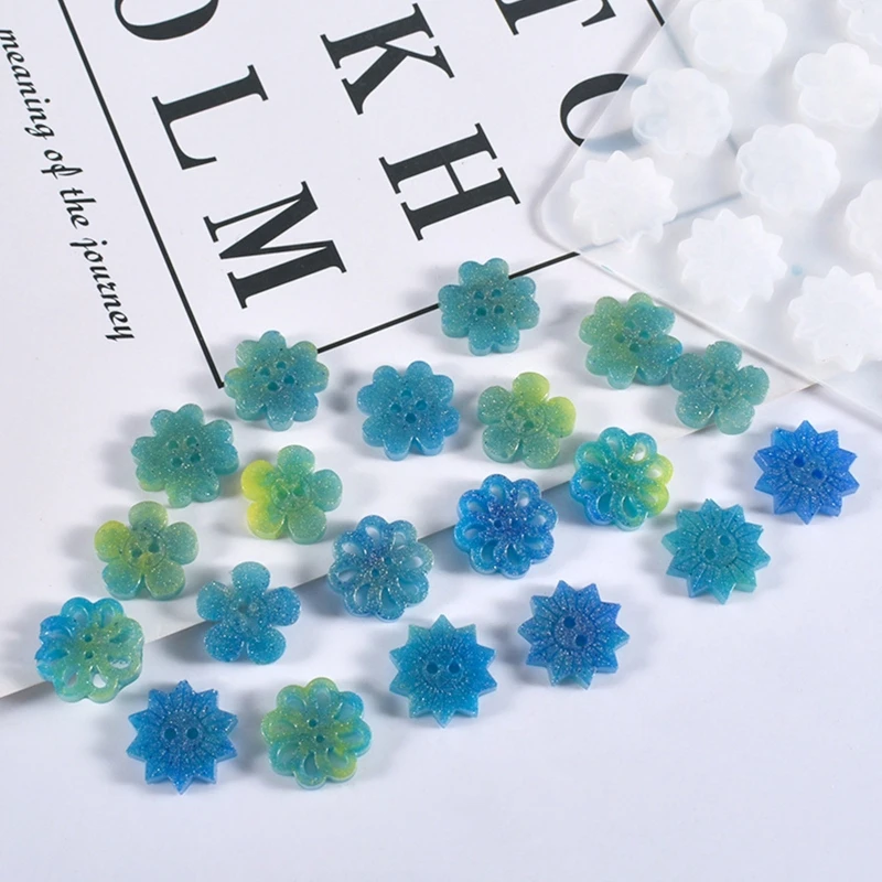 

Resin Molds Silicone Buttons Fruit Flowers Silicone Mold for Epoxy Resin Casting