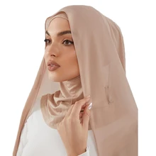Hijab instantáneo con aro magnético para mujeres musulmanas, bufandas con imán, buenas costuras, listo para usar