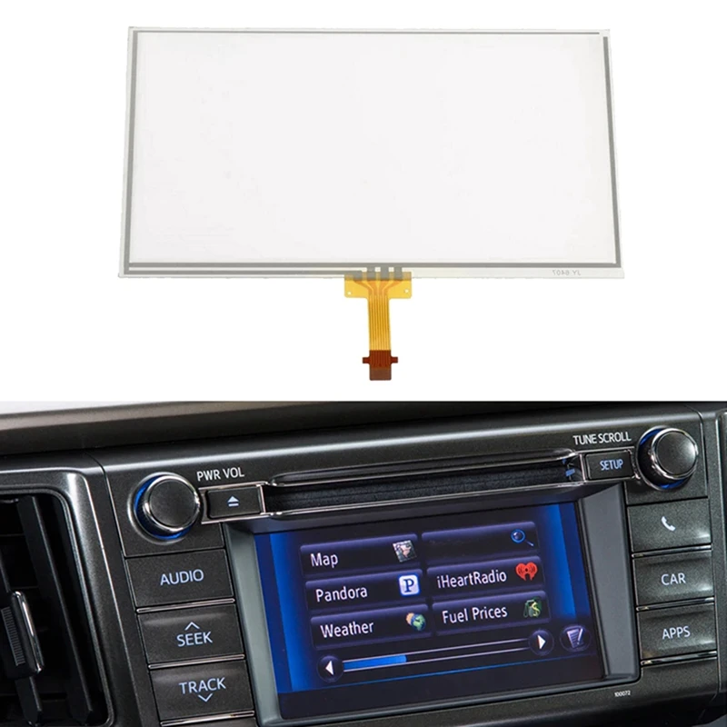 

1 PCS Touch Screen Glass Digitizer DVD Audio Navigation LCD Screen 6.1In 12Pin For 2014-2016 Toyota Corolla RAV4 Prius C Camry
