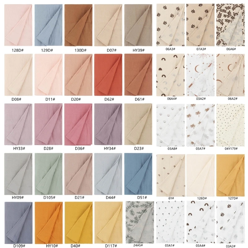 

Newborn Wrap Blanket Crepe-Cloth Baby Bath Towel Muslin-Towel Stroller Blanket