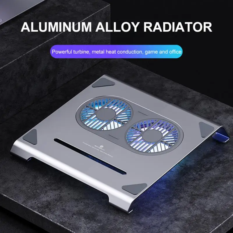 

Heat Dissipation Tablet Support Universal With Dual Cooling Fan Laptop Stand Ergonomic Notebook Base For 11-17 Inch Laptops