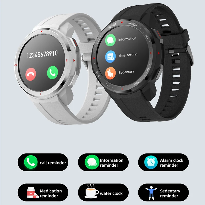 

Умные часы с компасом, уличные часы с датчиком движения, Bluetooth, вызовы, измерение кровяного давления, кислорода, пульса, сна, мониторинг здоро...
