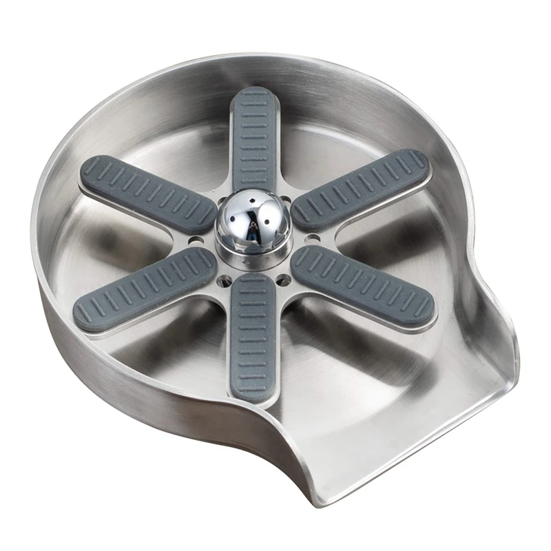 

Glass Rinser Automatic Bar Cup Kitchen Tools Specialty Tools Coffee Pitcher Wash Cup Tool Stainless Steel 5 Leaves