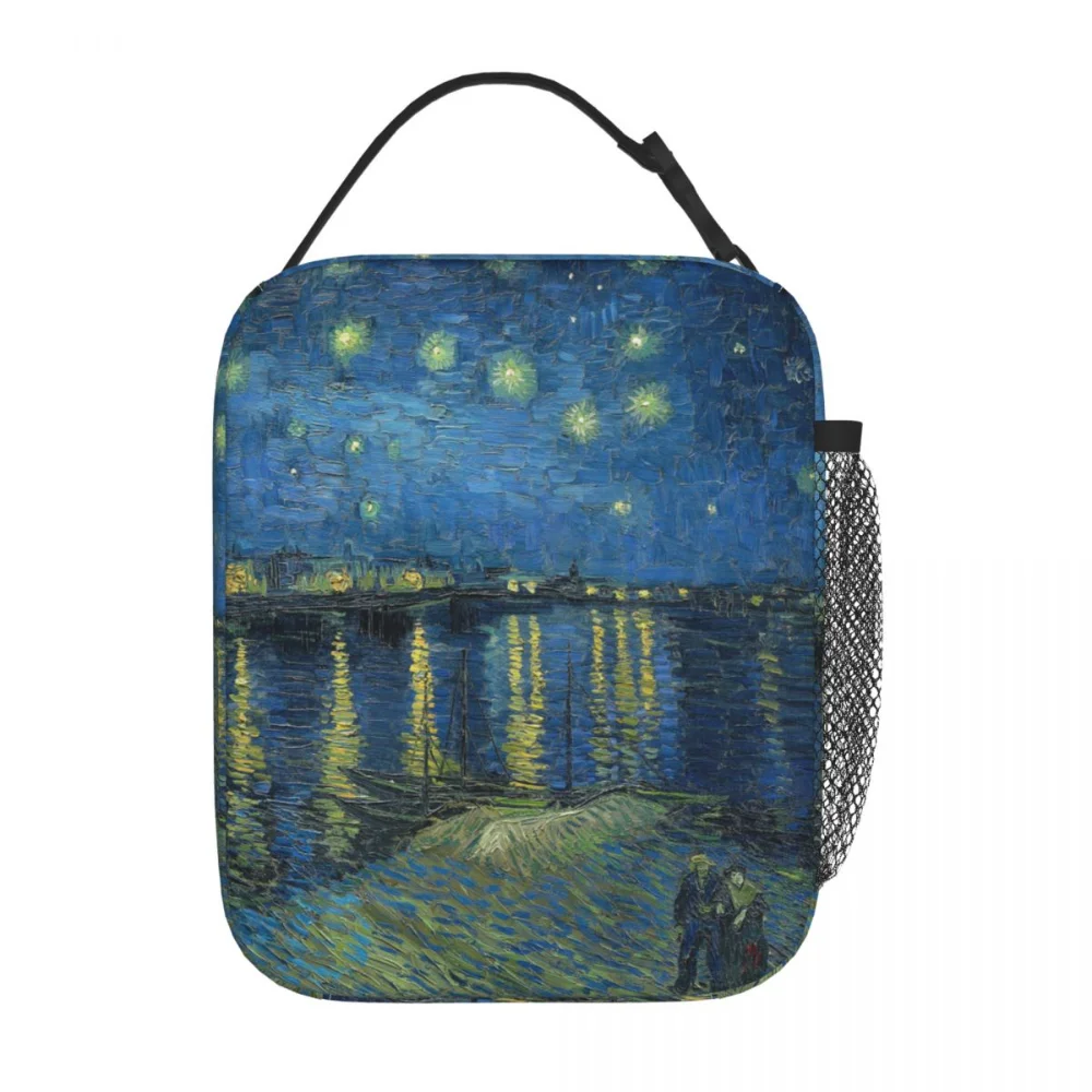 

Insulated Lunch Box Van Gogh Starry Night Over The Rhone Merch Lunch Container Multifunction Thermal Cooler Bento Box For School