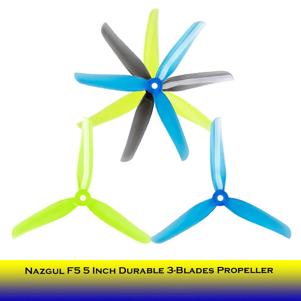 

16pcs/8 pairs iFlight Nazgul F5 5inch 3 blade /tri-blade propeller prop CW CCW with 5mm mounting hole for FPV Drone part