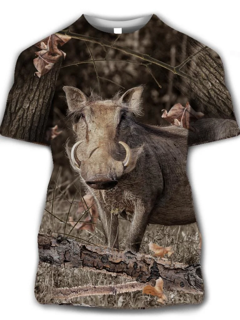 

men's Summary Camouflage color forest Animals 3d Print T-Shirt Random oversize Short Sleeve Neutral Fashion Great. & Tea XXS-6XL