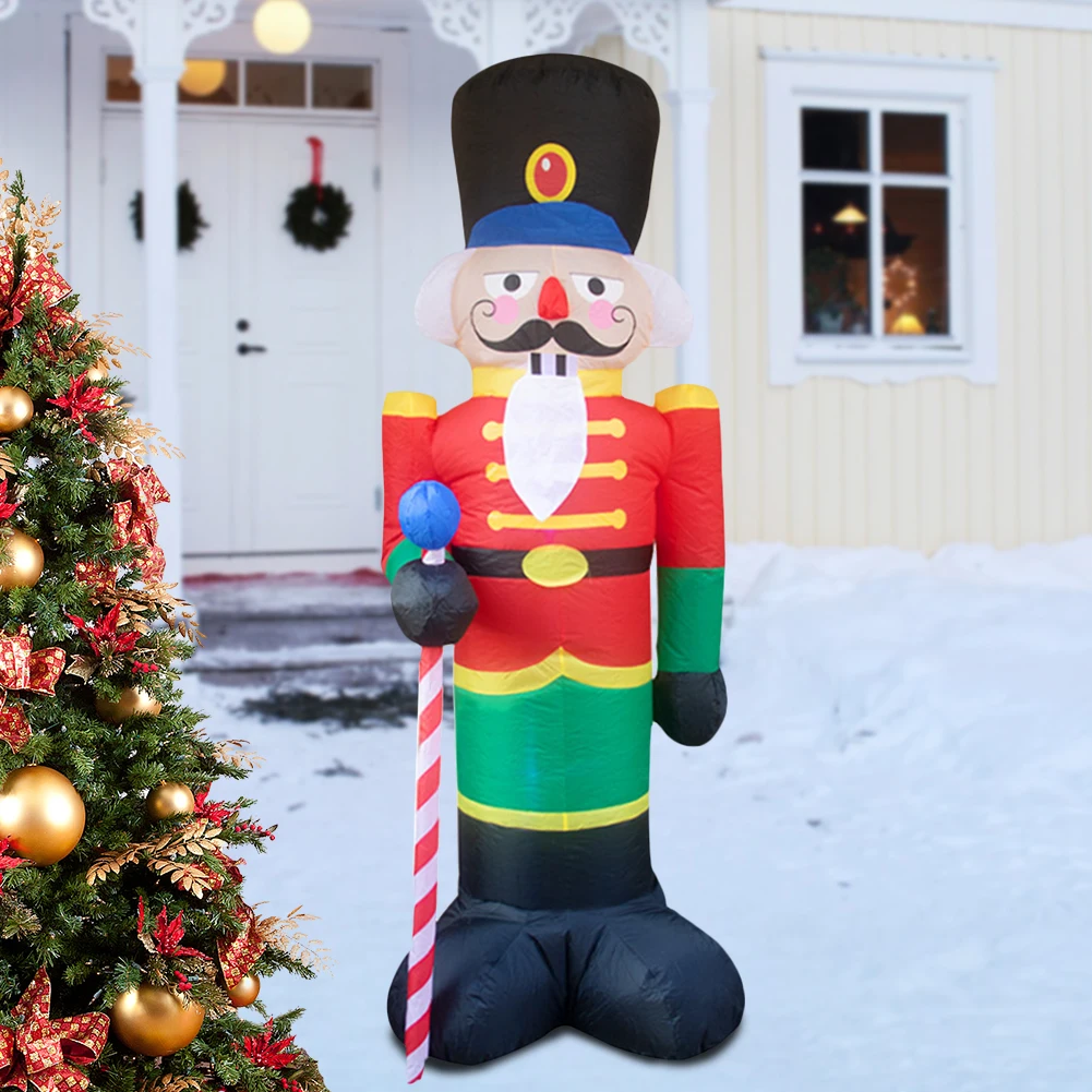 

2,4 м надувной фонарь, Счастливого Рождества, уличное Новогоднее украшение, светящаяся гигантская надувная игрушка для дома и сада