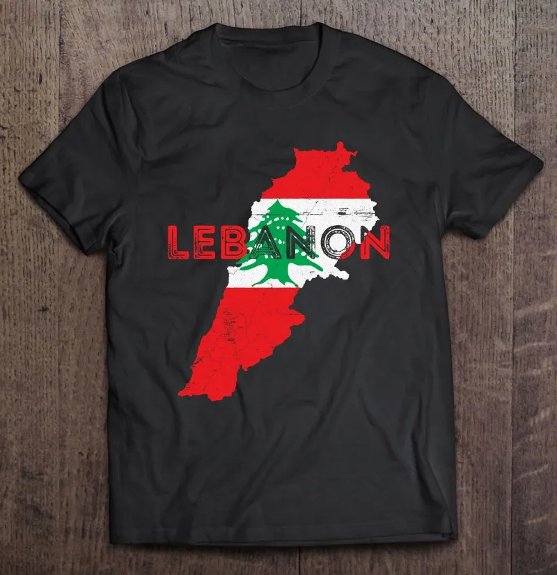 

Сувенирная футболка с рисунком карты и флага Ливана, потертая футболка для мужчин, одежда, футболка для мужчин, топы, мужские футболки, футбо...