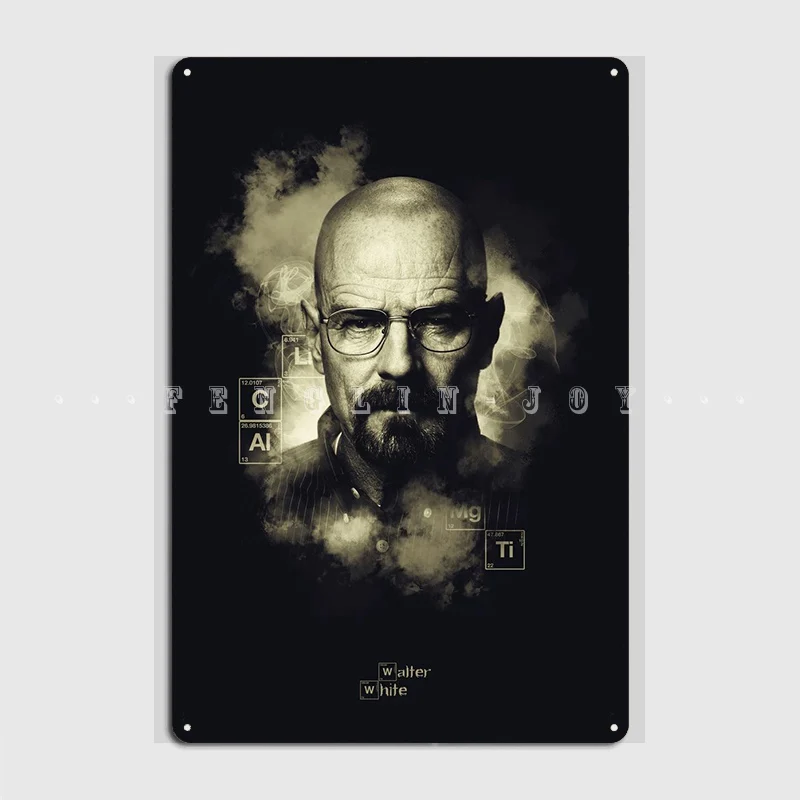 

Walter White Metal Plaque Poster Wall Cave Garage Club Customize Garage Decoration Tin Sign Posters
