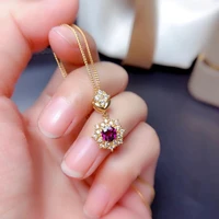 hoyon new style garnet red ring pendant necklace earrings jewelry set shiny high carbon diamond style amethyst necklace