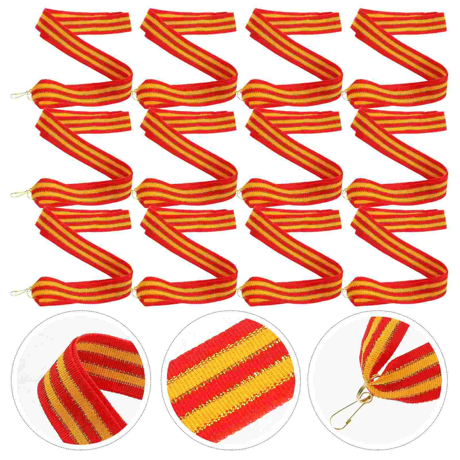 

12pcs Competition Neck Ribbons Sports Meeting Medal Lanyards Multi-function Neck Ribbons