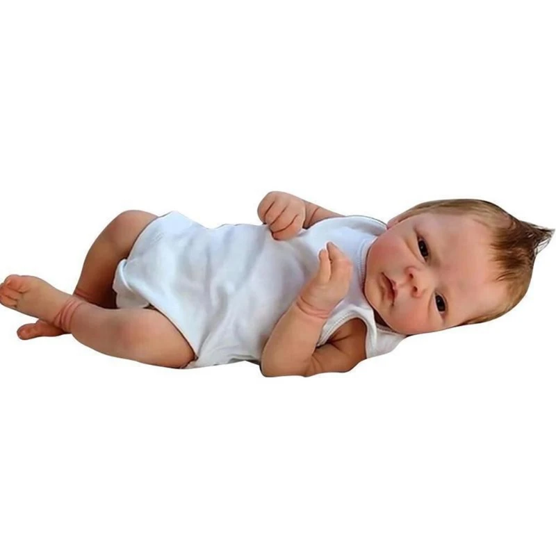 

Reborn Baby Dolls 18in Handmade Newborn Doll Full Silicone Body Doll Realistic Lifelike Toddler Babies Kids Toy Gifts for Age 3+