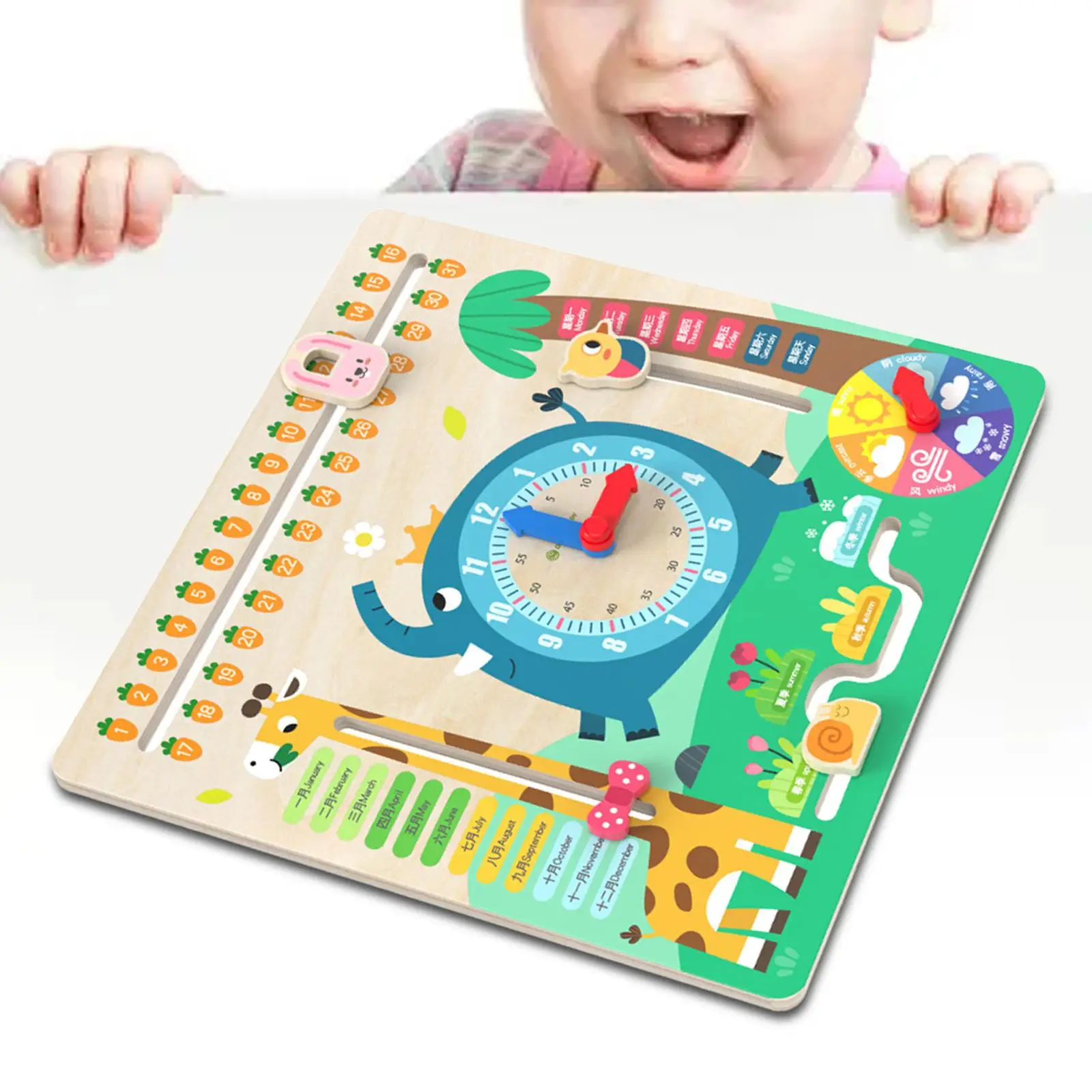 

Детский календарь Обучающие часы головоломка обучающая игрушка календарь время обучающая игрушка Монтессори для детей Дошкольный мальчик девочка
