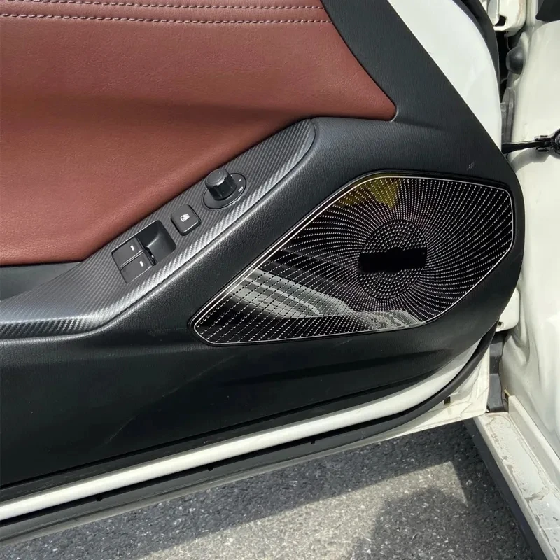 

For Mazda MX-5 MX5 2016 2017-2020 2021 Car Accessories Front Door Horn Hood Speaker Cover Sticker Sound Decorative Frame Sequins