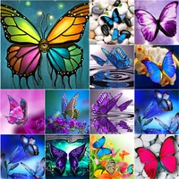 new 5d diy diamond painting butterfly diamond embroidery flower cross stitch full square round drill manual art home decor gift