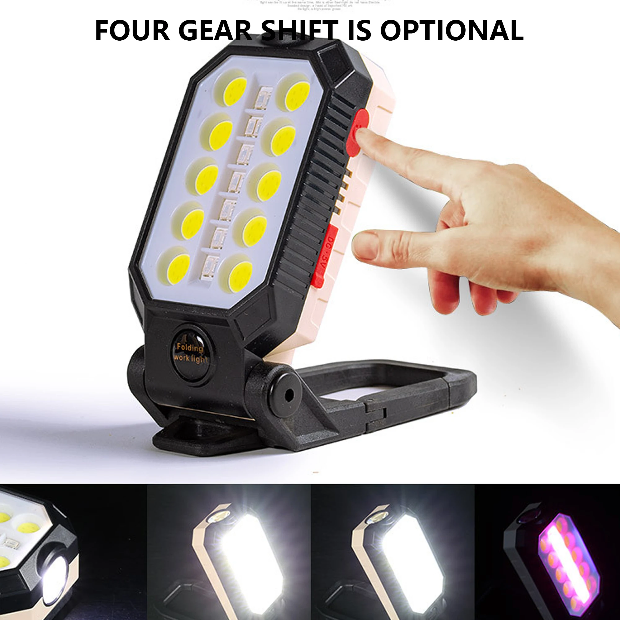 

USB Torch Foldable Lantern Power Display LED Flashlight Inspection