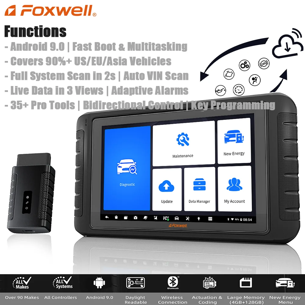 

A+ Foxwell i80II Premier Diagnostic Platform Полные системы 10,1 Универсальная диагностика уровня OE более 90 Обновлен автомобиля от nt1009