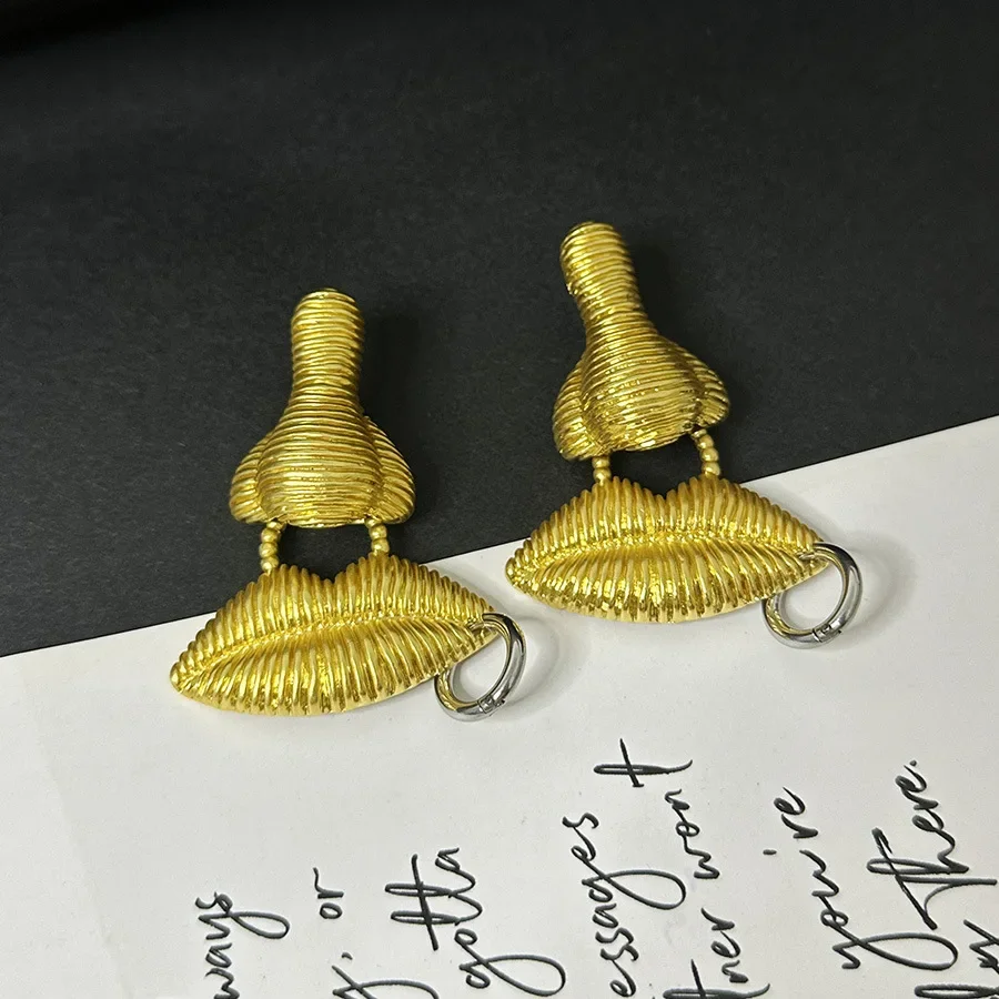 Металлические висячие серьги для губ