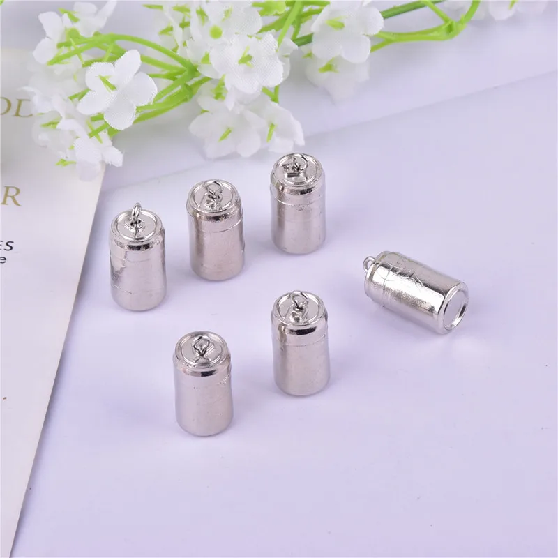 10pcs/pack Drink Alcohol cans  Charms Pendant  for DIY Earring  Keychain Jewelry Making