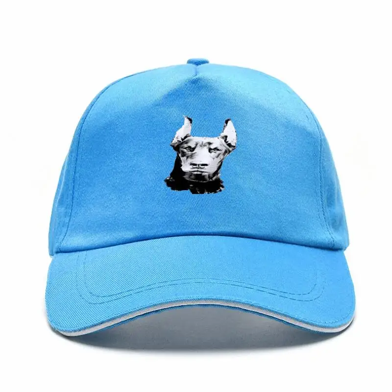 

2022 Fashion 100% Cotton Men Baseball Caps Custom Doberman Head Printed Baseball Cap Snapback Male Designing Bill Hat