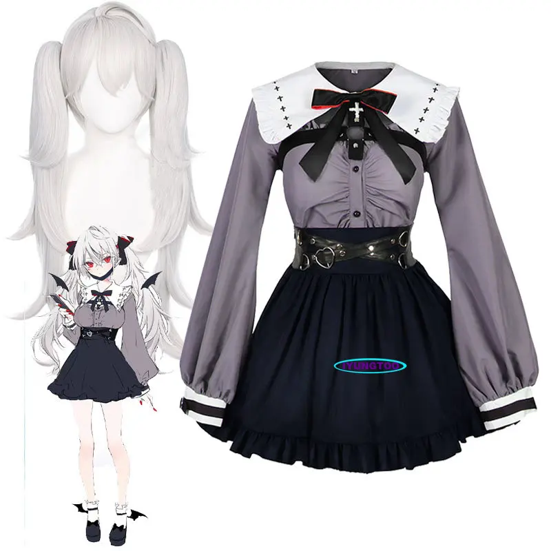 

Виртуальный YouTuber Kuzuha косплей платье геймеры Саша парик милые платья принцессы и аксессуары сексуальный костюм