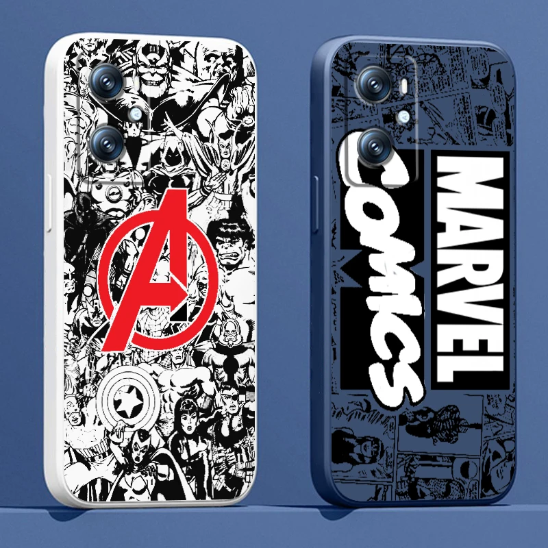 

Phone Case For OPPO Find X6 X5 X3 Lite A96 A94 A93 A77 A76 A74 A72 A57 A53S A16 5G Avengers Logo Marvel Comics Liquid Rope