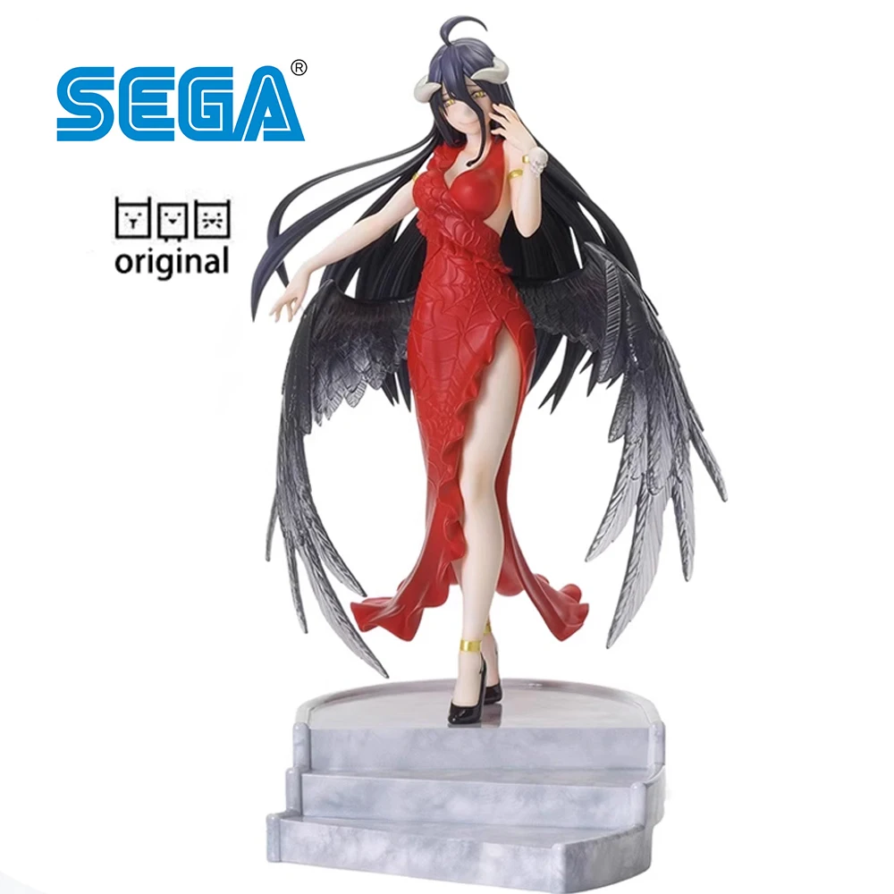 

SEGA Original Overlord IV Albedo Red Evening Dress Action Anime Figure Pvc Model Collectible Toys Genuine Gift 23Cm