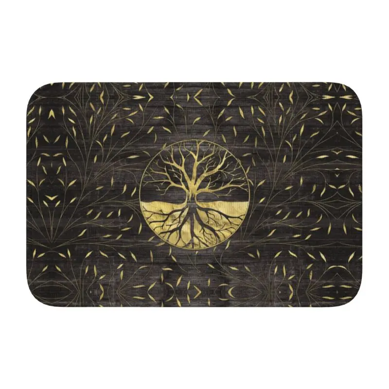 Персонализированный Деревянный коврик с изображением золотого дерева жизни