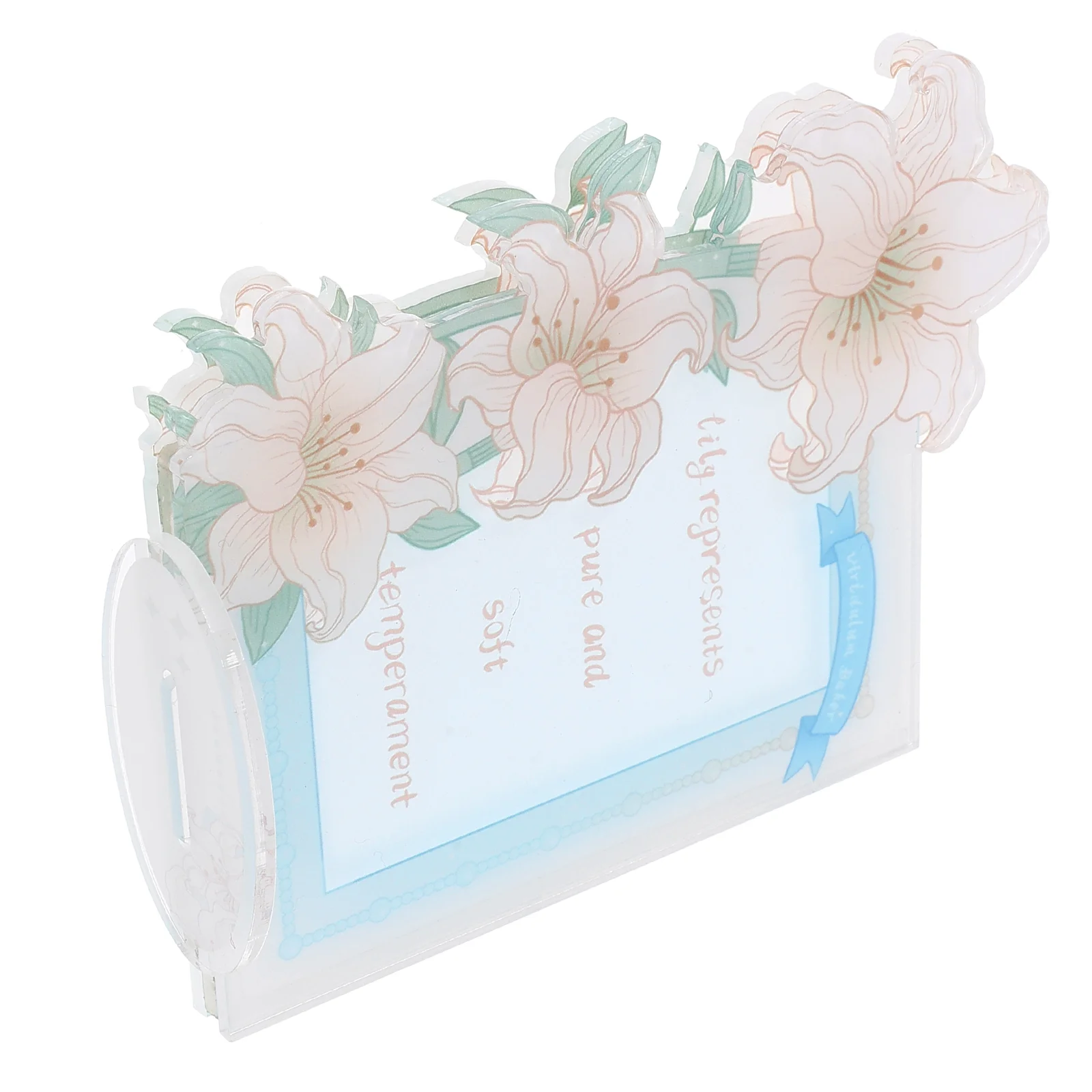 Рамка для фотографий с лилией изысканное хранилище бытовой акриловый винтажный