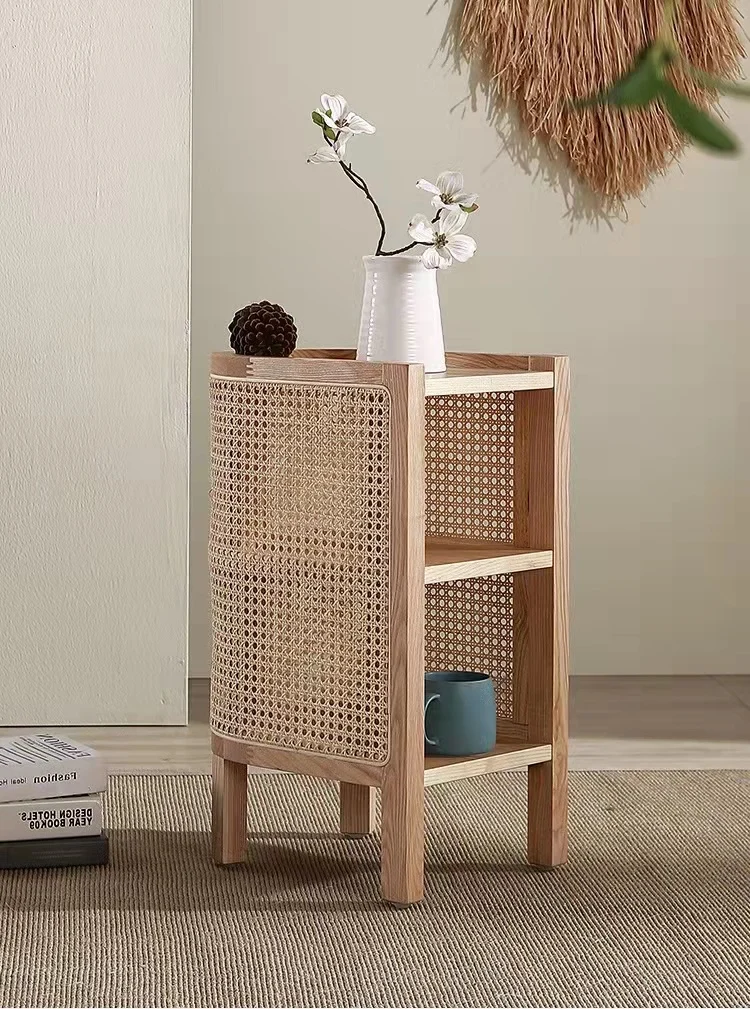 Деревянный тростник Louis Fashion из натурального дерева прикроватный шкаф для