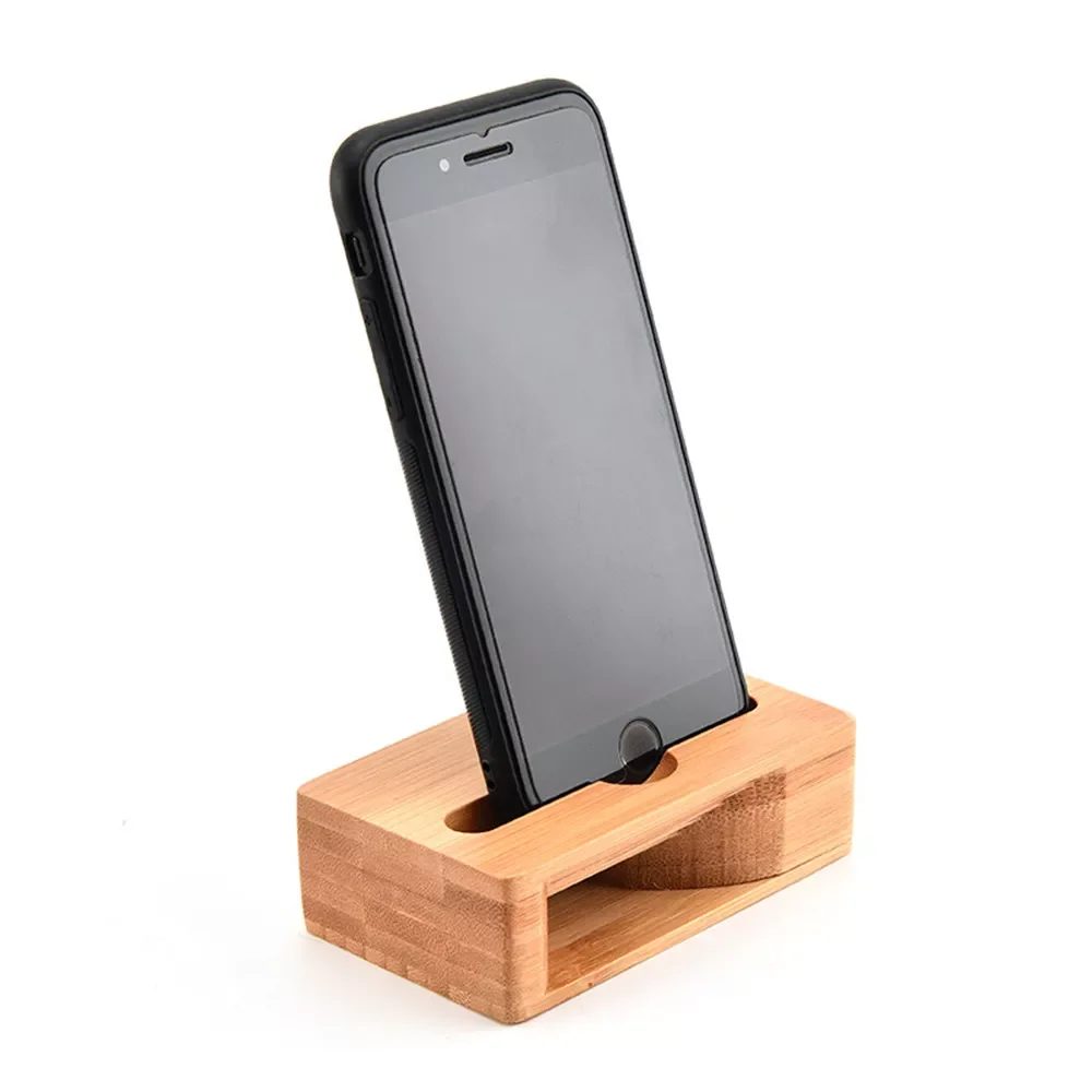 

NEW2023 Holder Speaker Amplifier Bamboo Wood Sound Speaker Amplifier Holder Desk Dock Docking Accessory