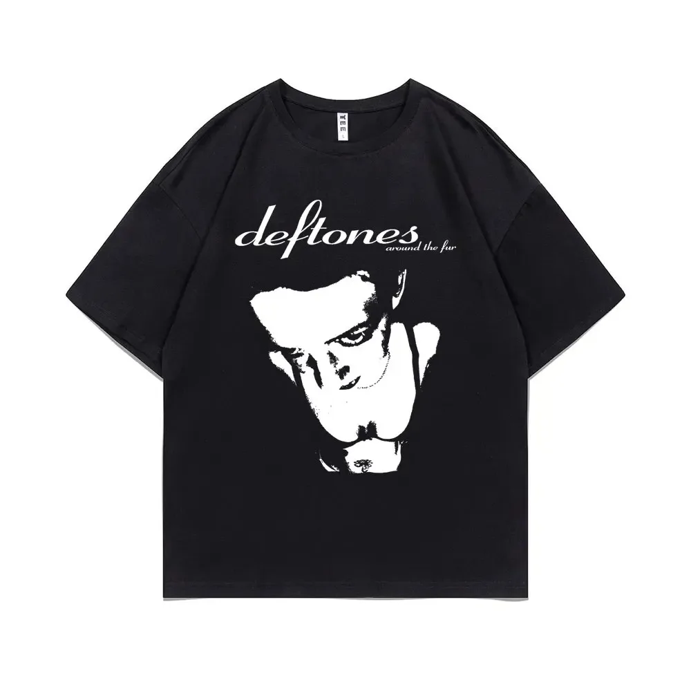 

Deftones Girl Eyes Cartoon T shirts 90s Vintage Fashion Short Sleeve Black Tops Summer Japanese Styles O-neck Cotton T-shirts
