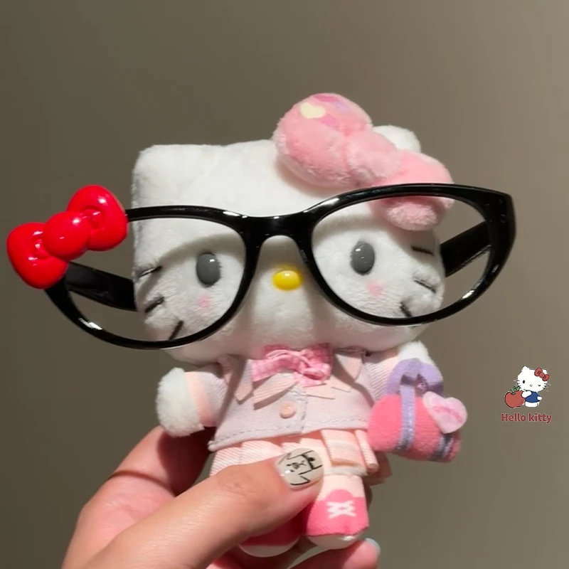 Ретро-очки Hello Kitty Y2K с плоским искусственным рисунком аниме Kawaii оправа для очков