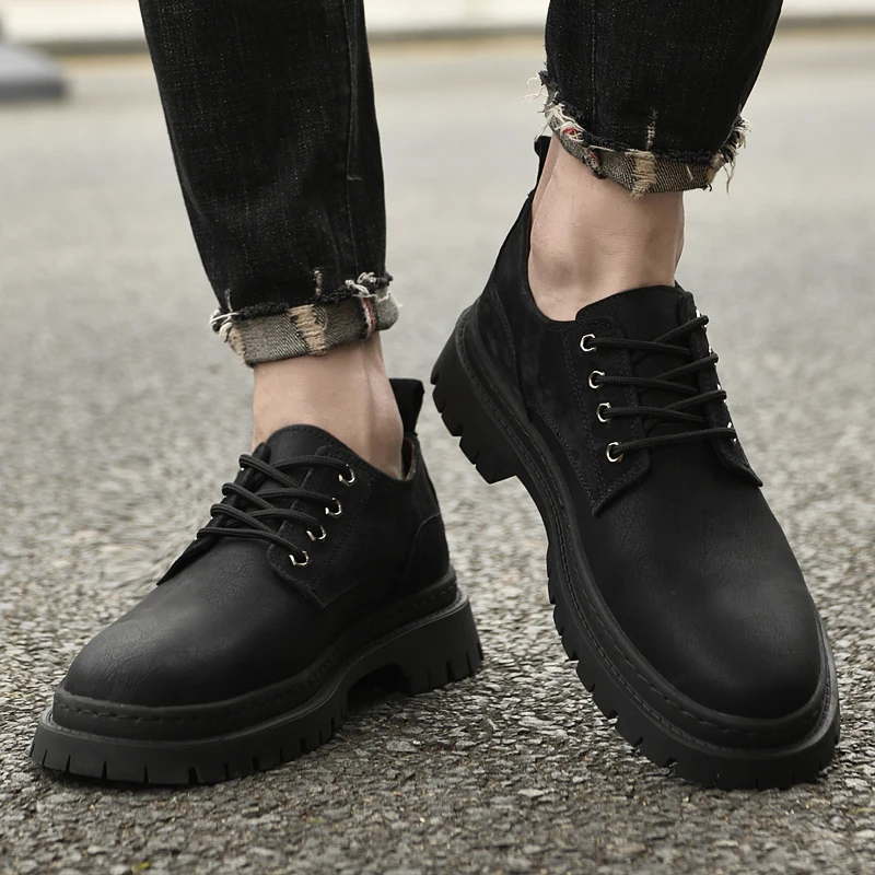 Мужские замшевые туфли натуральная кожа удобные классические кроссовки обувь на