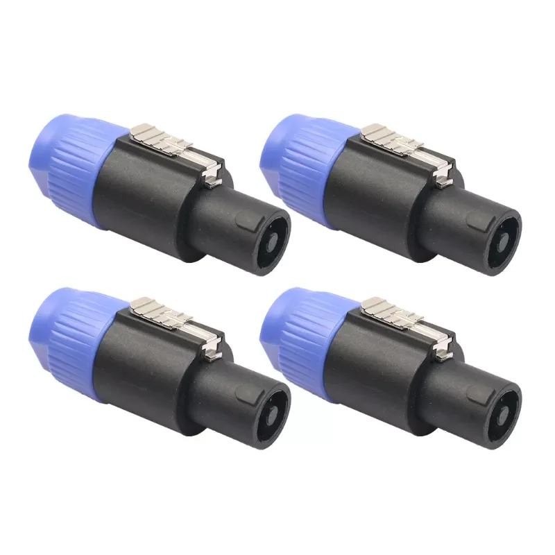 

New 4pcs 4 Pole Speaker Plug Twist Lock Cable Connector For Neutrik Speakon NL4FC