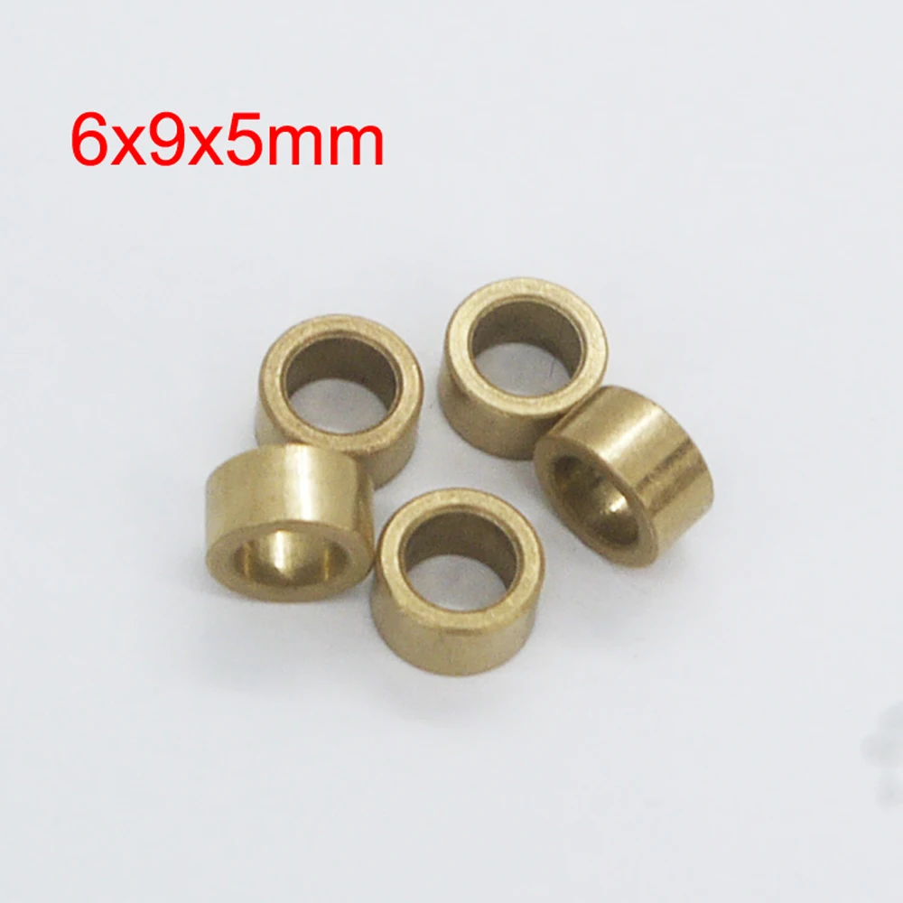 2 Pieces 6x9x5mm Copper Alloy 6mm Shaft Mixer Blender Cu663 Bushing Electrical Fan Motor Self Lubricate Bearing Bronze Bush