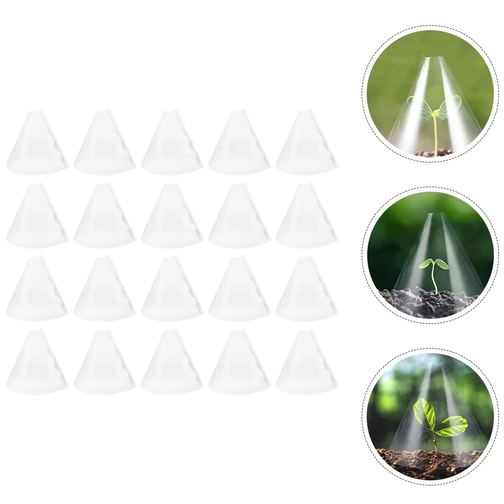 

20 Pcs Protection Cover Plastic Reusable Covers Plants Frost Birds Bell Jar Dome Garden Supply