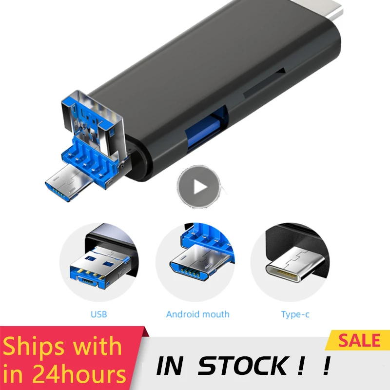 

Кардридер Usb 2,0, адаптер Type C, USB, Micro USB, TF, OTG, кардридер, ПК, металлические кабели, адаптеры, многофункциональная карта