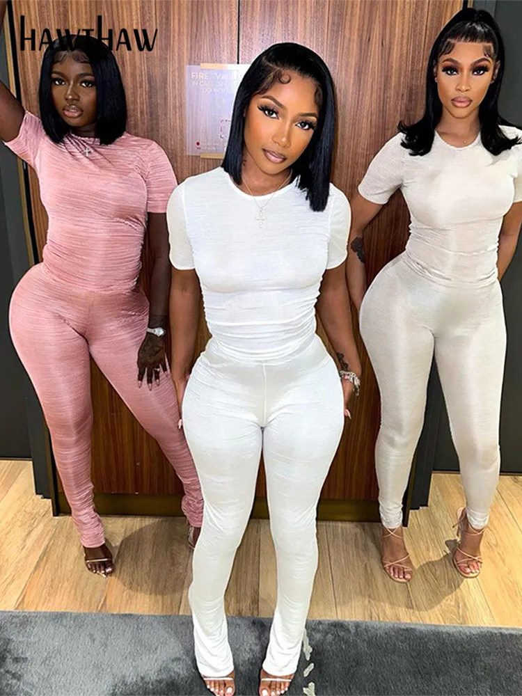 

Женские длинные брюки Hawthaw, костюмы из двух предметов, летняя одежда 2023 года, оптовая продажа товаров для бизнеса